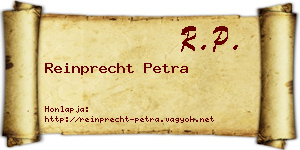 Reinprecht Petra névjegykártya