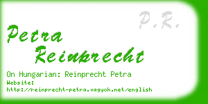 petra reinprecht business card